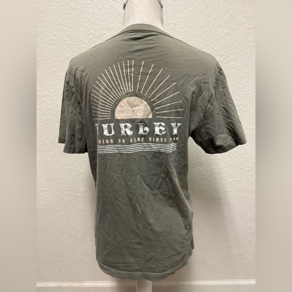 HURLEY Men's Green Sunburst Tee Size Medium - Picture 3 of 16